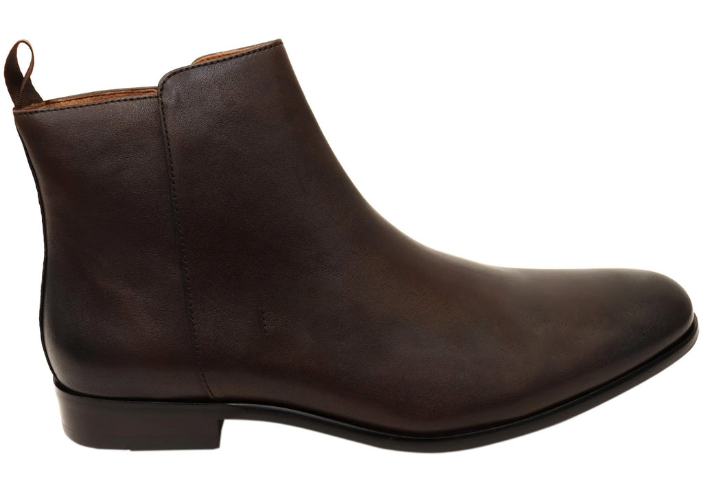Mens EE Extra Wide Leather Centurion Plain Toe Boots