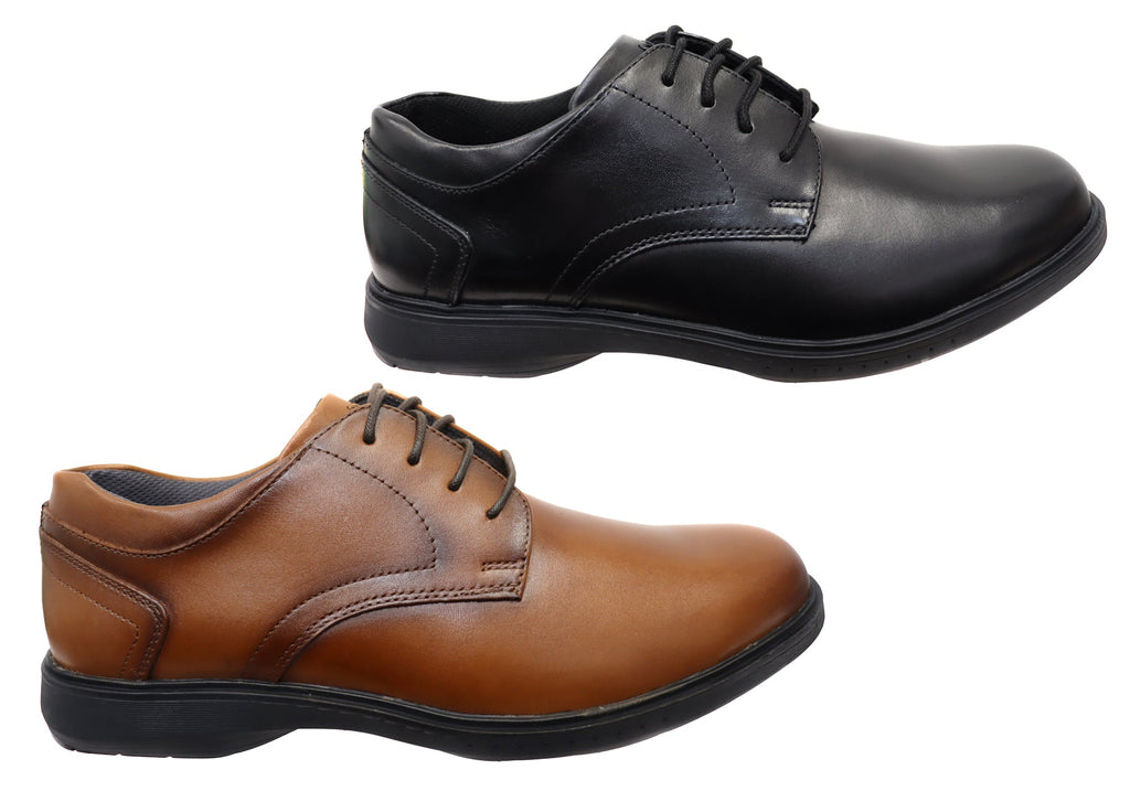 Mens Kore Pro Plain EE Extra Wide Leather Shoes