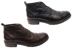 Riccardo Mens Brazilian Comfortable Leather Lace Up Boots