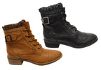 Cordelia Womens Comfortable Leather Ankle Boots