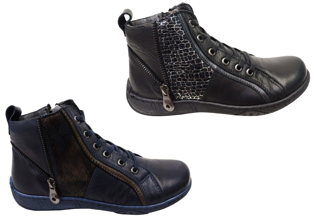 Bangle Womens European Comfortable Leather Ankle Boots