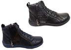 Bangle Womens European Comfortable Leather Ankle Boots