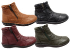 Talun Womens European Comfortable Leather Ankle Boots