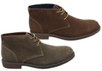 Terminal Mens Extra Wide Width Leather Suede Boots