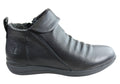 Glee Womens Comfortable Supportive Leather Ankle Boots