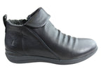 Glee Womens Comfortable Supportive Leather Ankle Boots