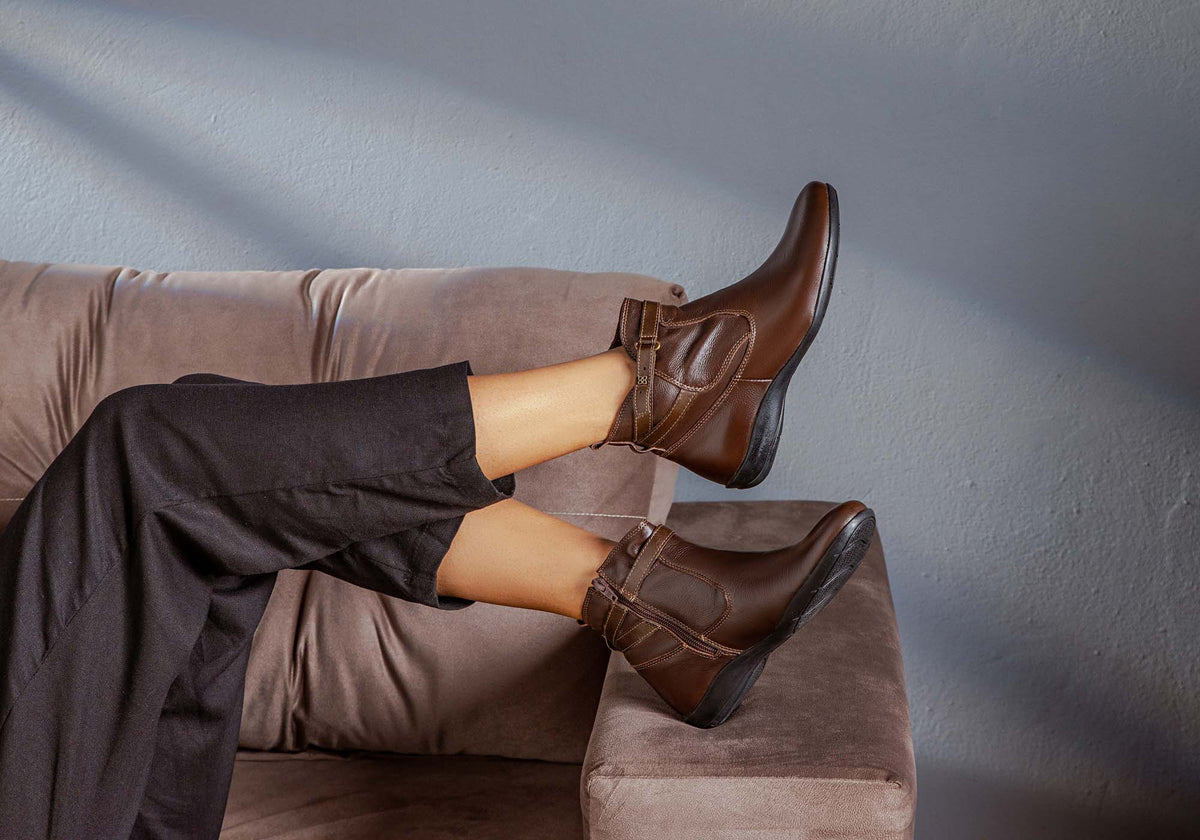 Lane Womens Comfortable Leather Ankle Boots Made In Brazil