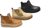Maeva Womens European Comfortable Leather Ankle Boots