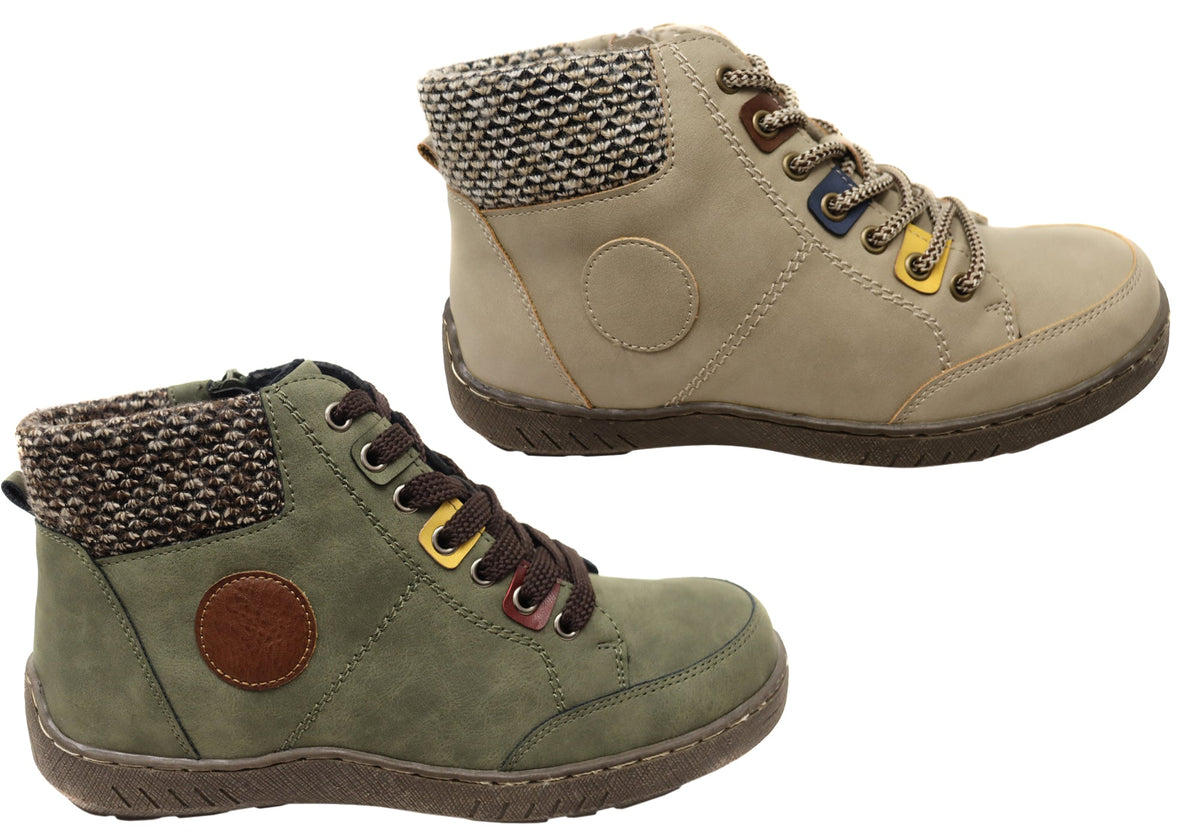 Aegen Womens Comfortable Ankle Boots