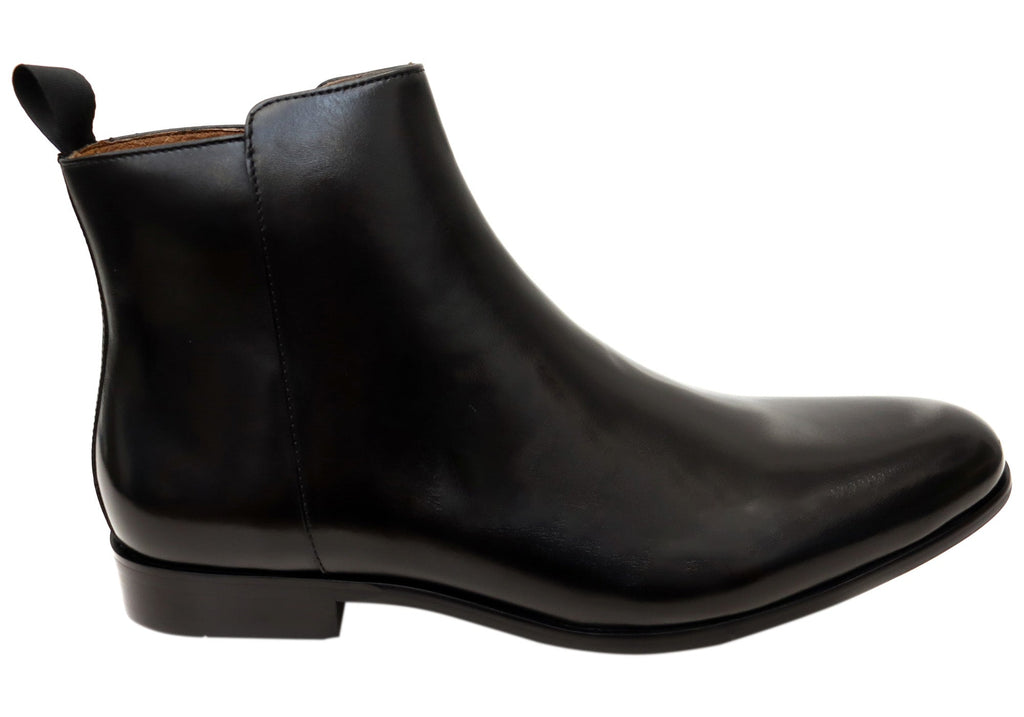 Mens EE Extra Wide Leather Centurion Plain Toe Boots