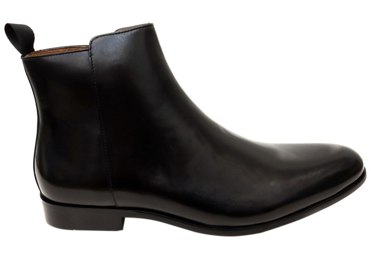 Mens EE Extra Wide Leather Centurion Plain Toe Boots