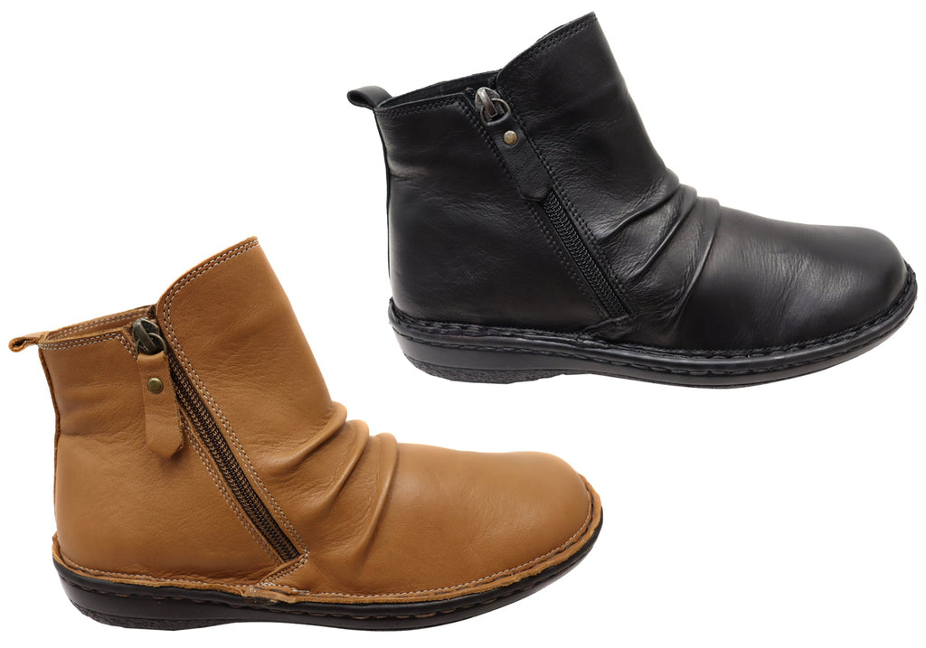 Poet Womens European Comfortable Leather Ankle Boots
