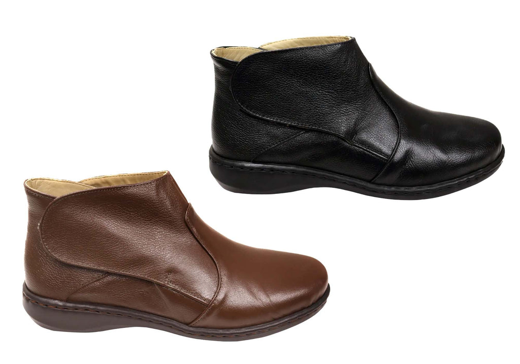 Tilly Womens Comfortable Brazilian Leather Ankle Boots