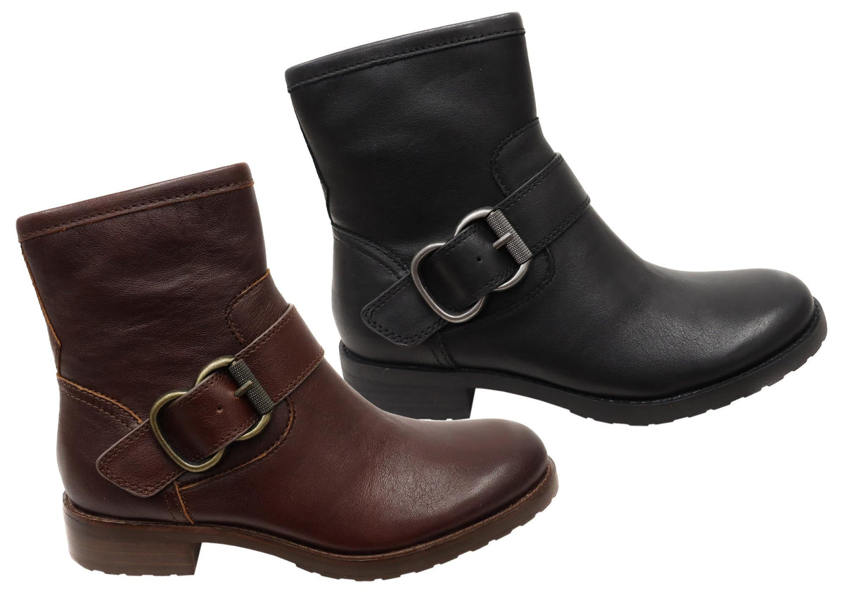 Brie Womens Comfortable Leather Ankle Boots