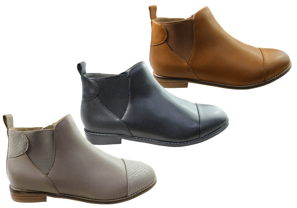 Tycoon Womens Leather Comfort Supportive Ankle Boots