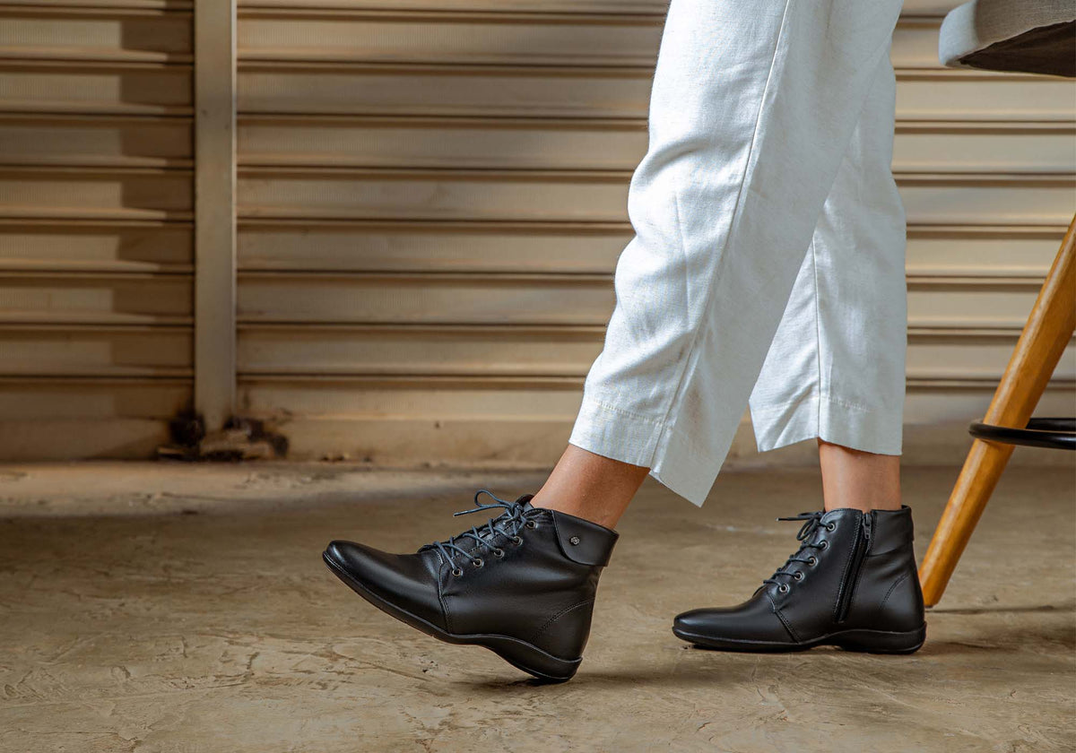 Marie Womens Comfortable Leather Ankle Boots Made In Brazil