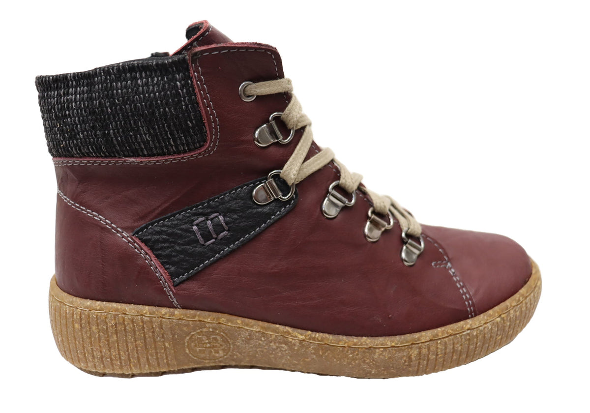 7000-305 Womens European Comfort Leather Ankle Boots