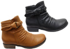 Devo Womens European Comfortable Leather Ankle Boots