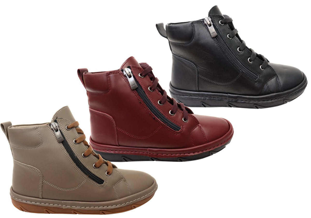 Kylie Womens European Comfortable Leather Ankle Boots