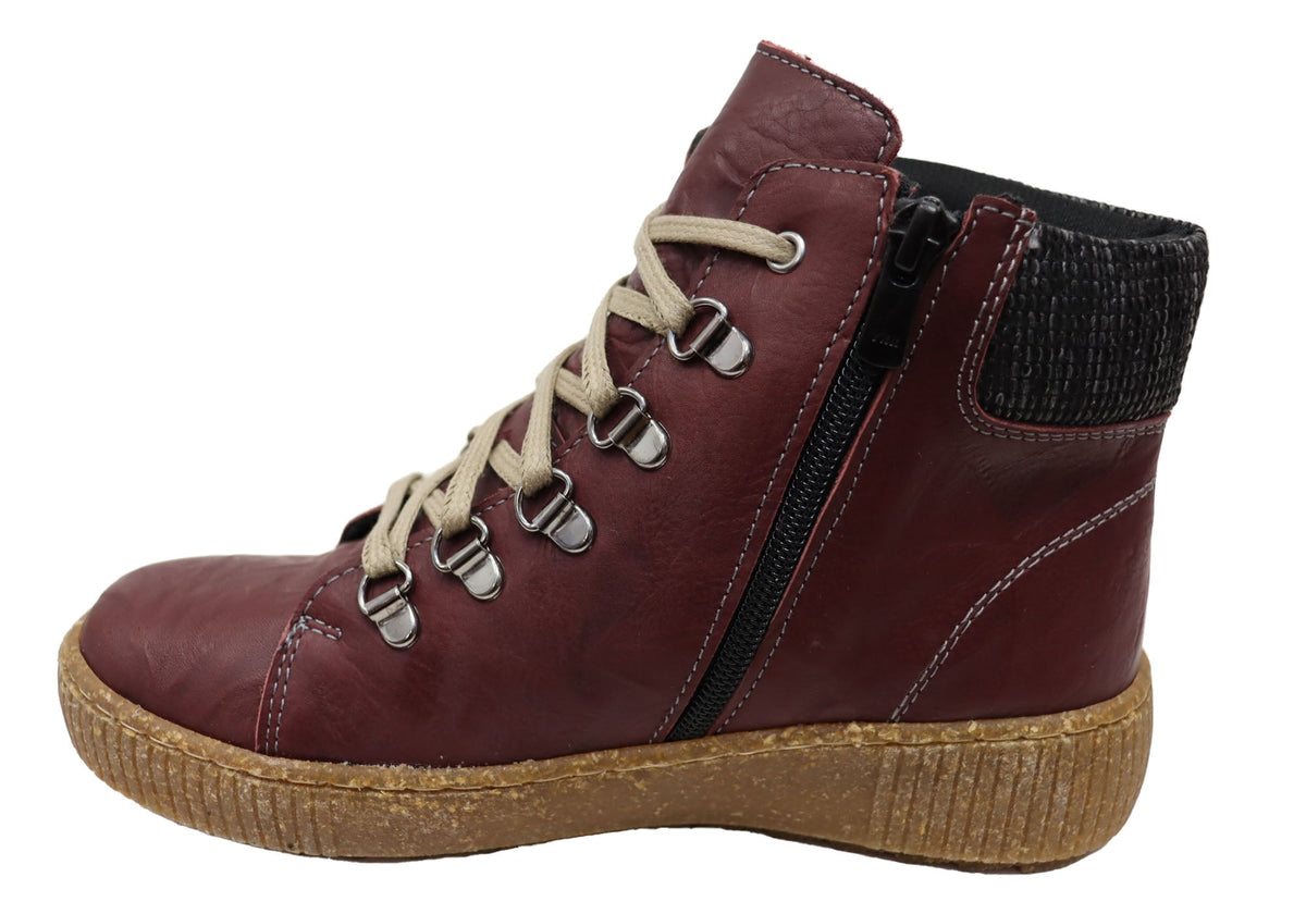 7000-305 Womens European Comfort Leather Ankle Boots