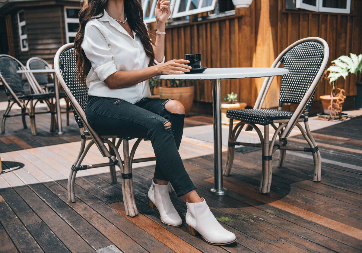Heaven Womens Comfortable Leather Ankle Boots