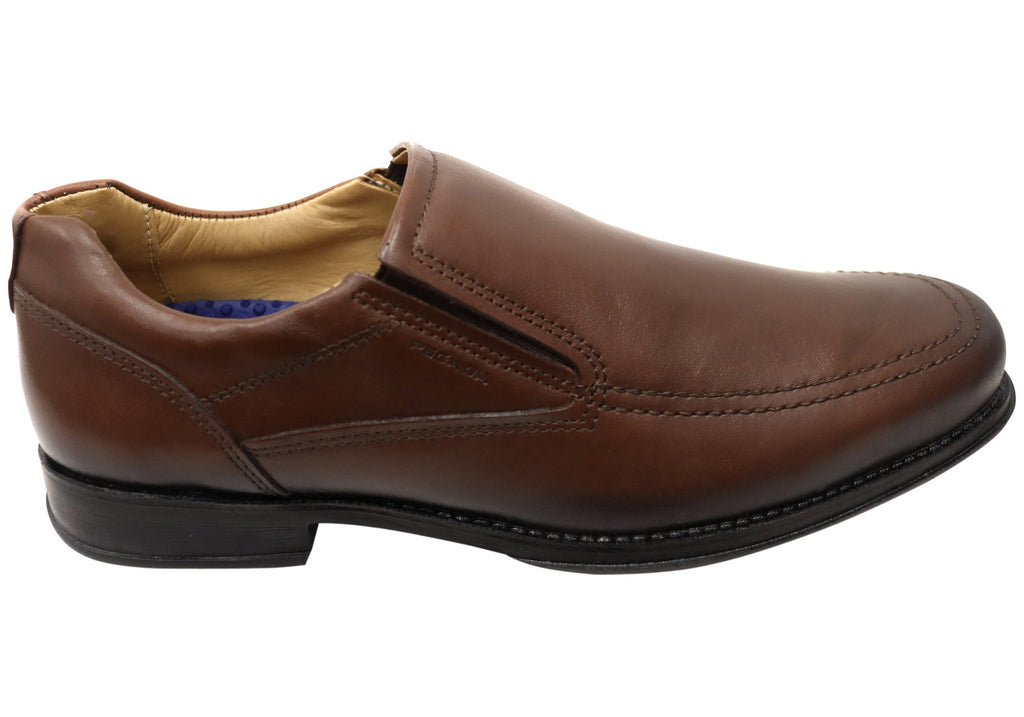 Ian Mens Comfortable Brazilian Leather Slip On Dress Shoes