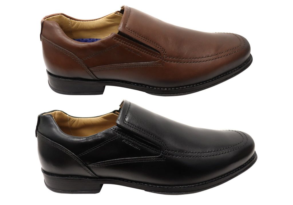 Ian Mens Comfortable Brazilian Leather Slip On Dress Shoes