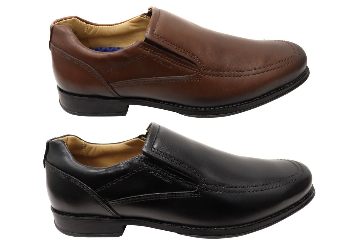 Ian Mens Comfortable Brazilian Leather Slip On Dress Shoes
