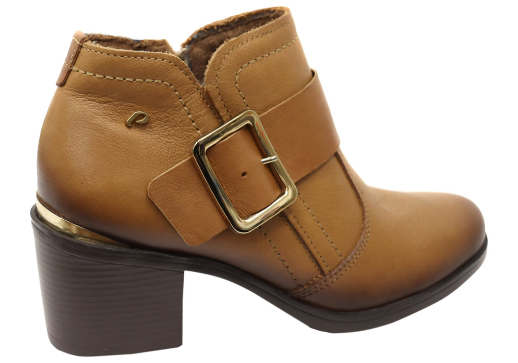 Macey Womens Comfortable Brazilian Leather Ankle Boots
