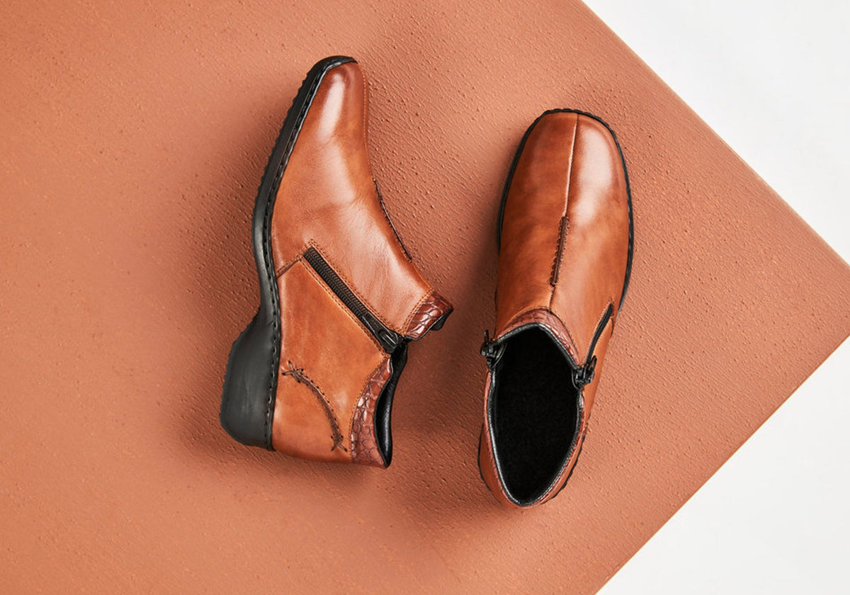 L3882 Womens Comfortable Leather Ankle Boots