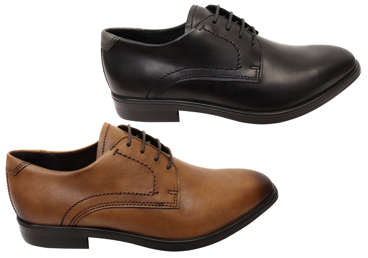 Mens Comfortable Leather Melbourne Lace Up Dress Shoes