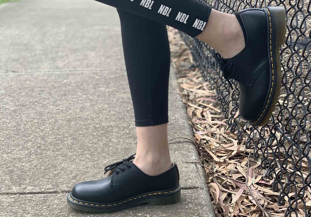 1461 Classic Black Nappa Lace Up Comfortable Unisex Shoes