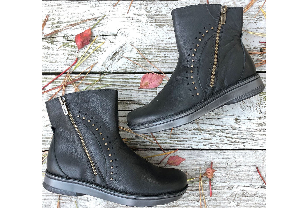 Cetona Womens Wide Leather Comfortable Supportive Ankle Boots