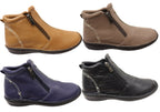 Luna Womens European Comfort Leather Ankle Boots