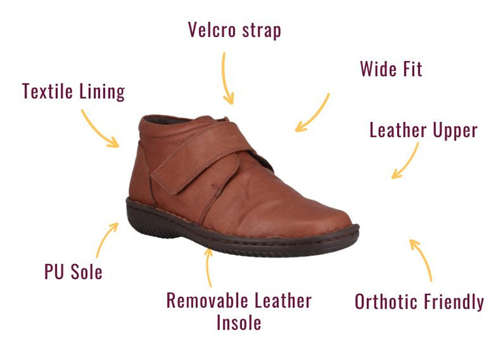 5240-27 Womens Wide Fit Comfortable Leather Boots