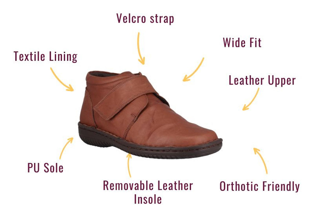 5240-27 Womens Wide Fit Comfortable Leather Boots