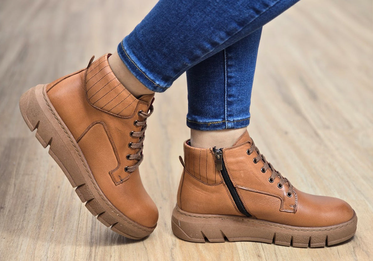Avonbury Womens European Comfort Leather Ankle Boots