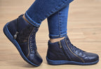 Bangle Womens European Comfortable Leather Ankle Boots
