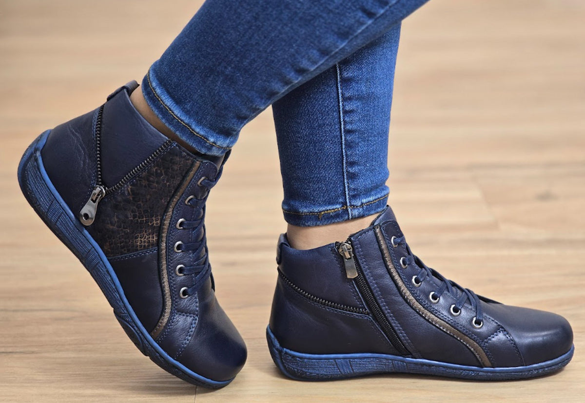 Bangle Womens European Comfortable Leather Ankle Boots