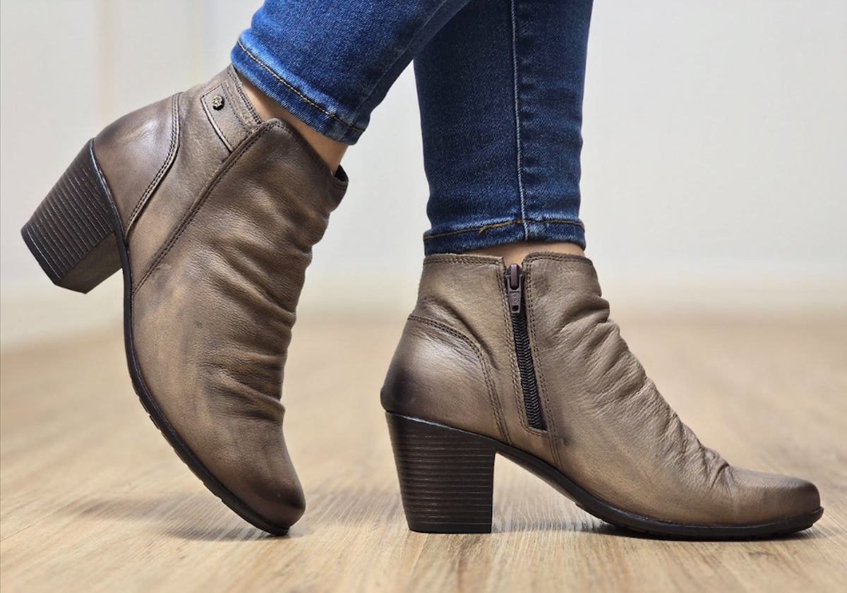 Brooke Womens Comfortable Leather Ankle Boots Made In Brazil