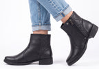 Angela Womens Comfortable Leather Brazilian Ankle Boots