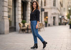 Delinat Womens Extra Wide Fit Comfortable Leather Ankle Boots