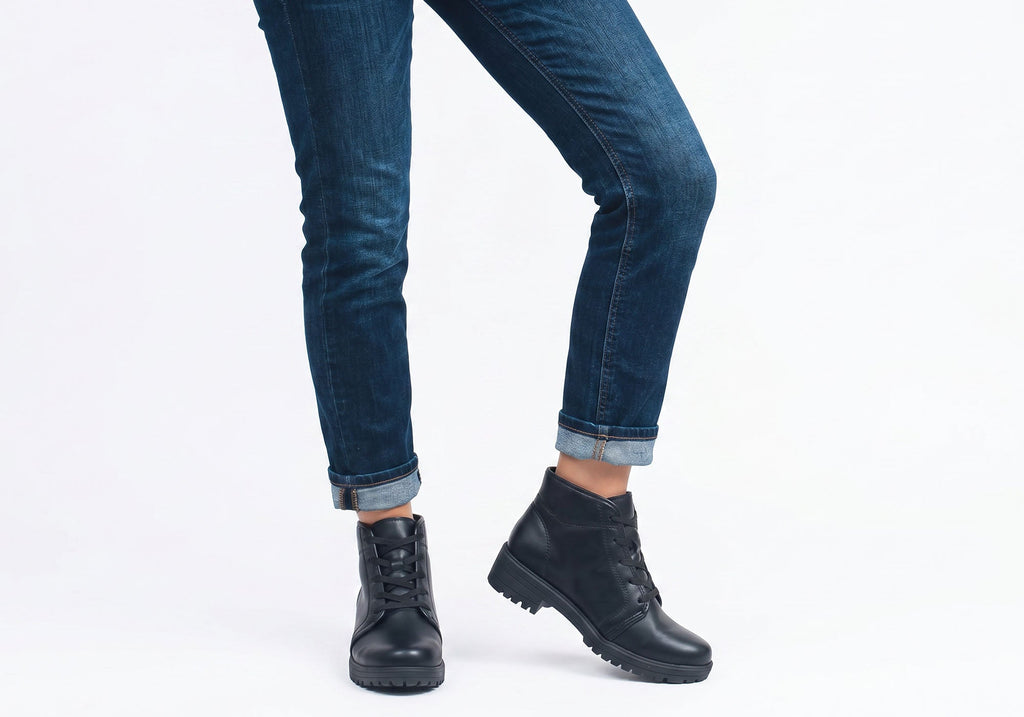 Casey Womens Comfortable Brazilian Lace Up Ankle Boots