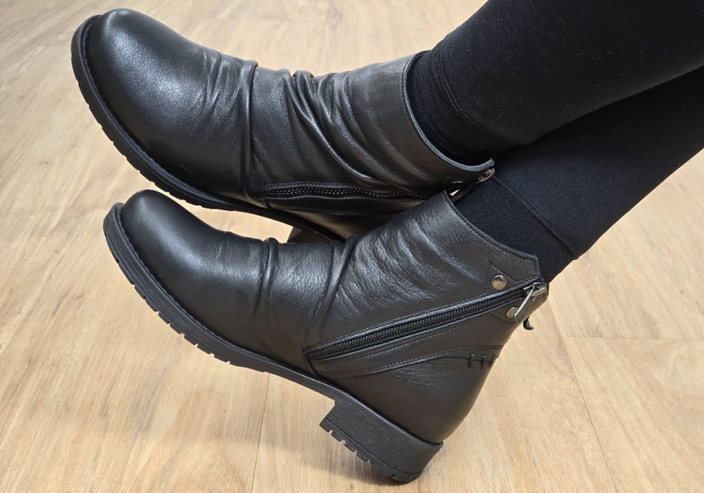 Castle Womens European Comfortable Leather Ankle Boots