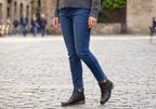 Chalet Womens Comfortable Black Leather Ankle Boots