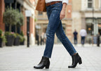 Barras Womens Comfortable Leather Mid Heel Ankle Boots