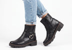 Bianka Womens Comfortable Brazilian Low Heel Ankle Boots