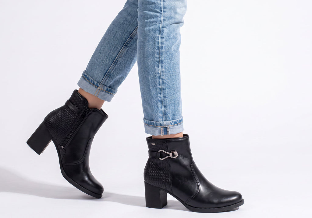 Cynthia Womens Comfortable Brazilian Heeled Ankle Boots