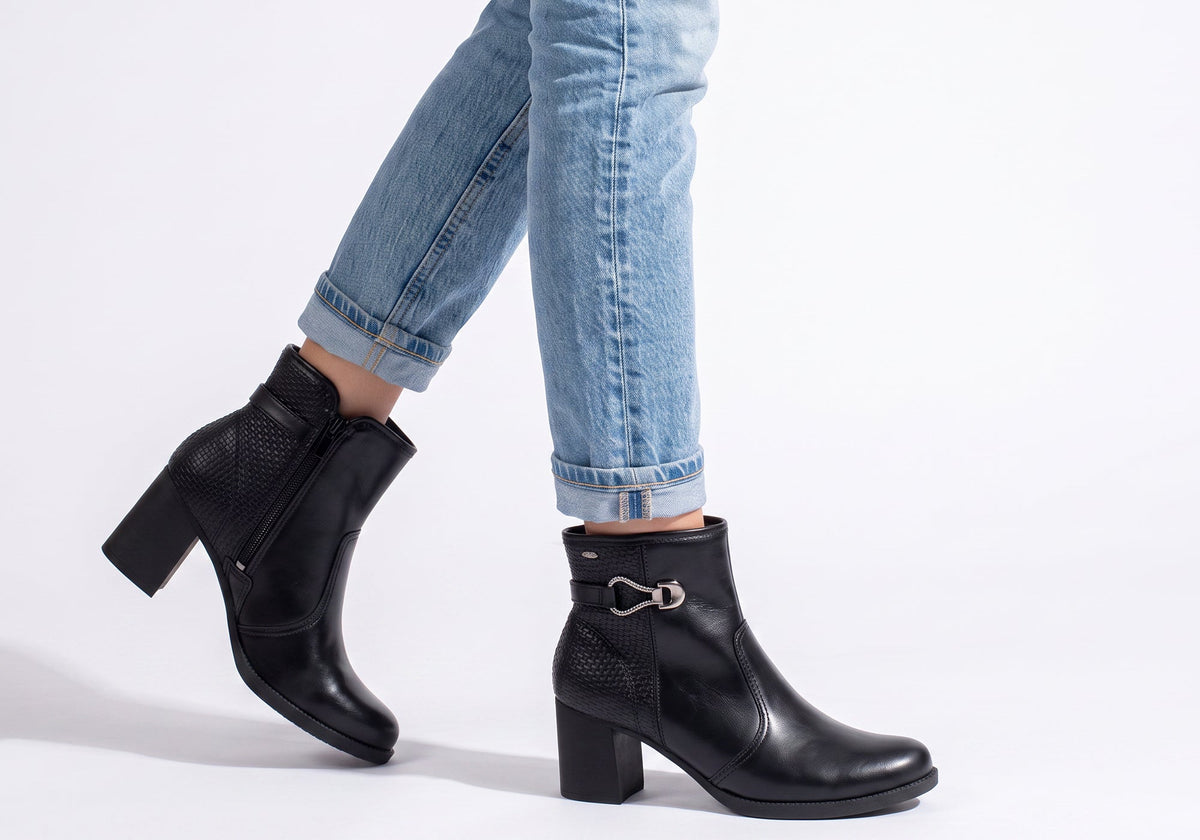 Cynthia Womens Comfortable Brazilian Heeled Ankle Boots