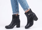 Cynthia Womens Comfortable Brazilian Heeled Ankle Boots